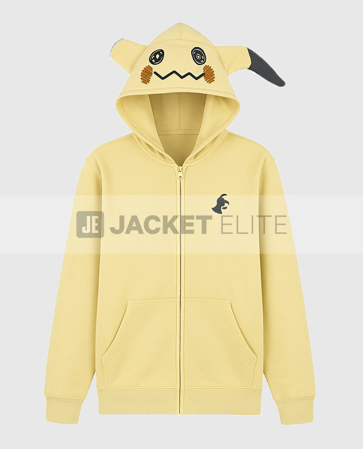 Mimikyu Themed French Terry Zip-Up Hoodie