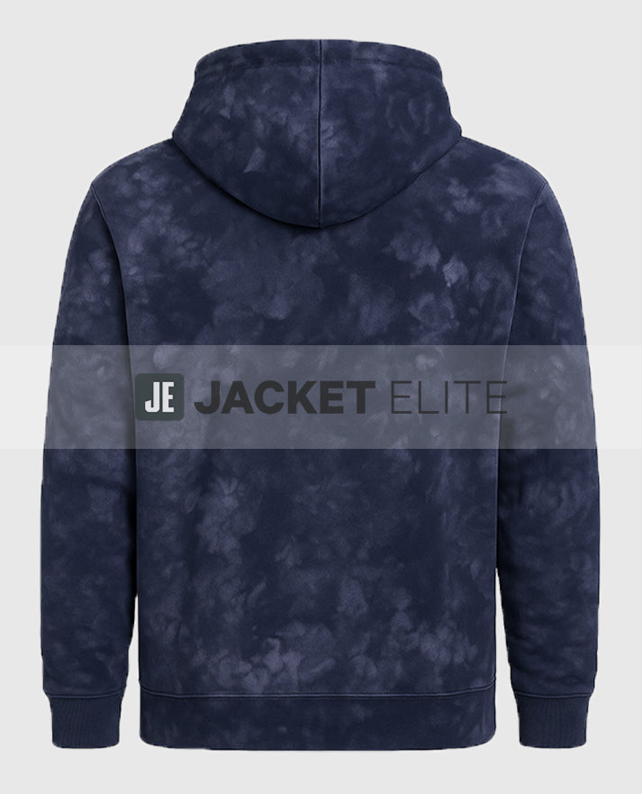 Snorlax Blue Mineral-Wash Pullover Hoodie