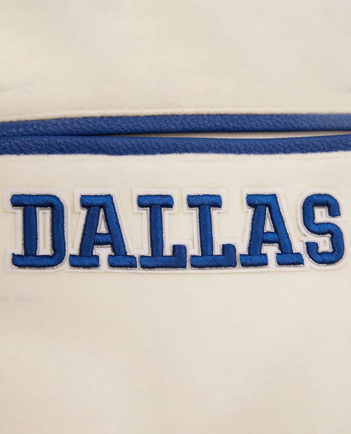 Dallas Cowboys Retro Classic Varsity Cream Jacket