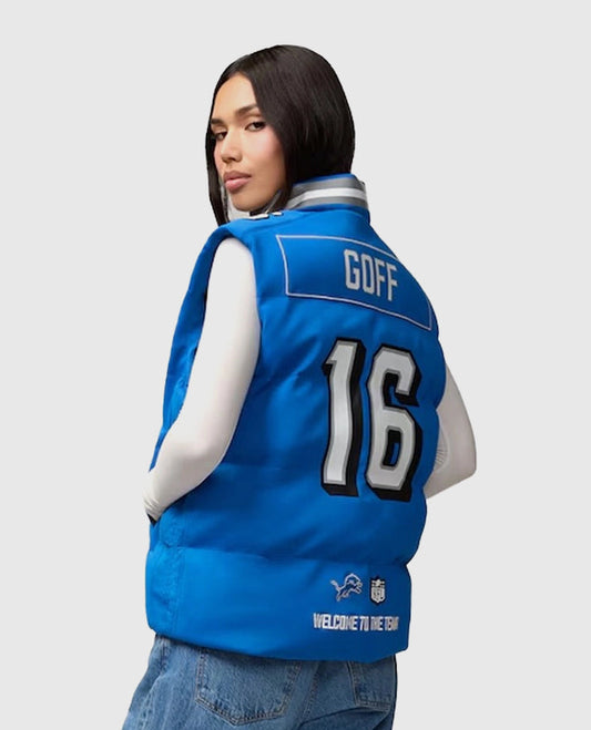 Jared Goff Detroit Lions Off Season Player Puffer Vest