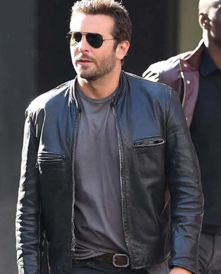 Bradley Cooper Burnt Leather Jacket