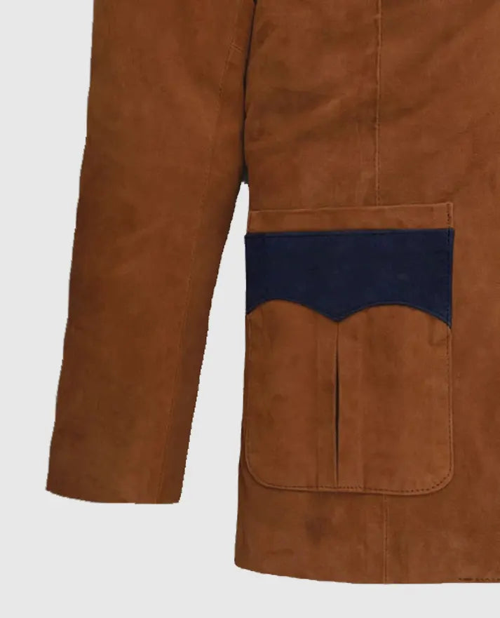 Western Suede Leather Blazer for Men