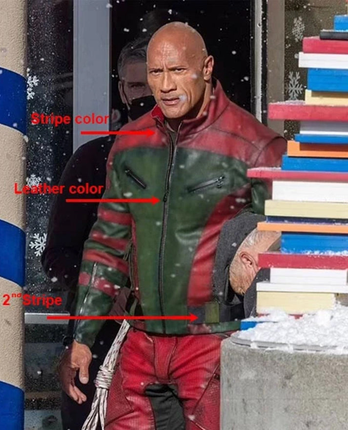 Dwayne Johnson Red One Leather Jacket