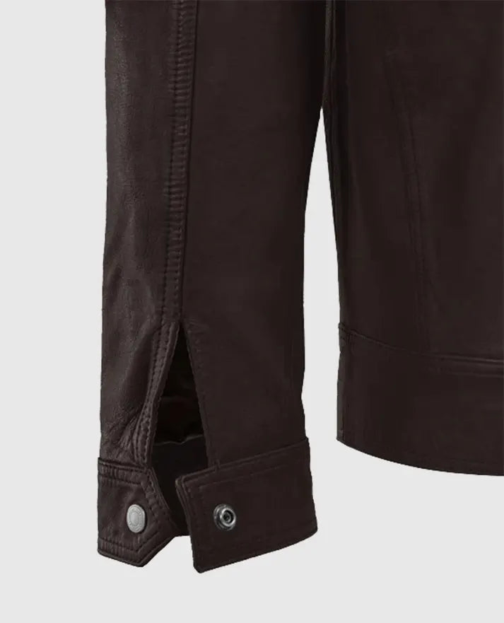 Men's Biker Brown Thunder Storm Leather Jacket