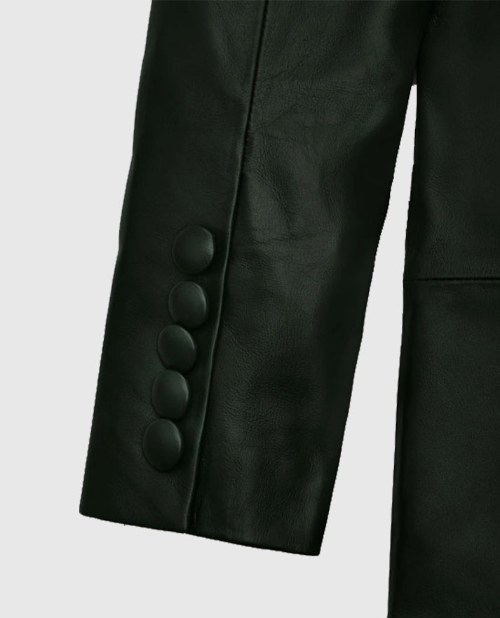 Women's Long Chelsea Leather Coat