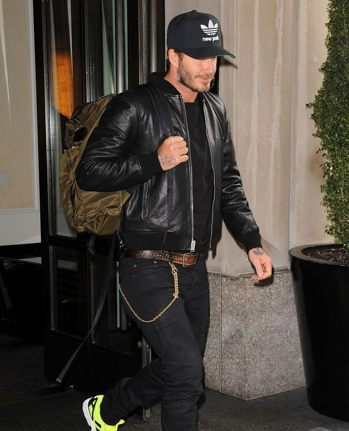 David Beckham Mercer Hotel NYC Leather Jacket