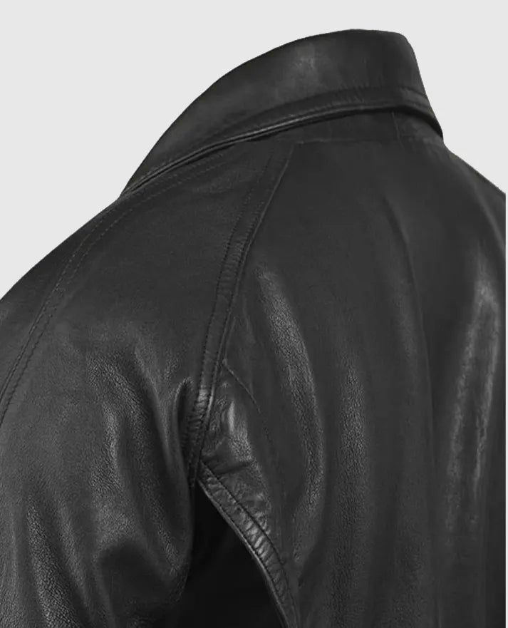 Men's Vintage Leather Bomber Jacket