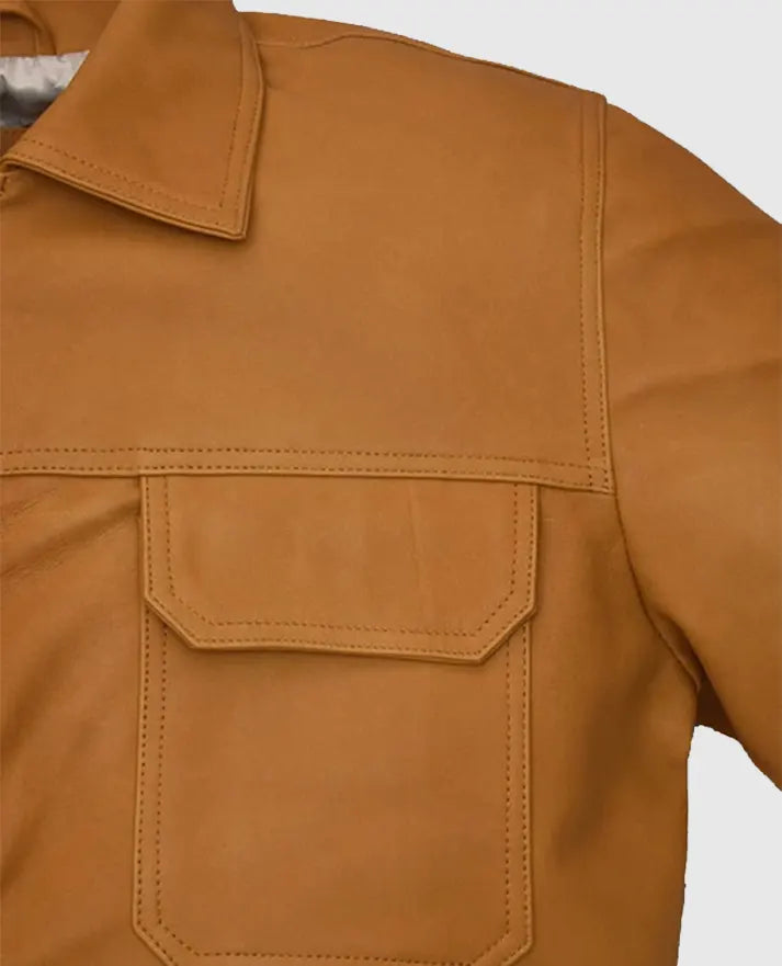 Lucas Bravo Emily In Paris Leather Jacket