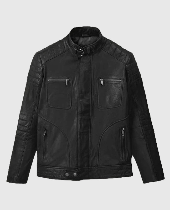 Men's Firefly Biker Black Leather Jacket