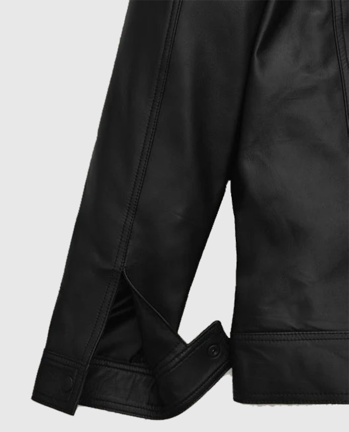 David Beckham Black Leather Jacket