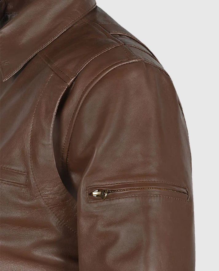 Men's Bomber Leather Hunter Jacket