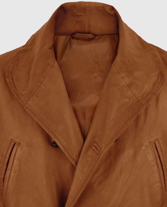 Brad Pitt Legends of the Fall Leather Trench Coat