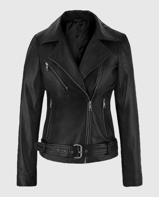 Adele Exarchopoulos Biker Leather Jacket