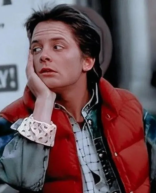 Back to the Future Marty McFly Red Puffer Vest