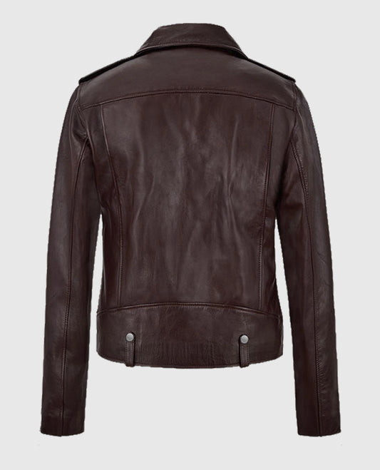 Burgundy Meghan Markle Burgundy Leather Jacket