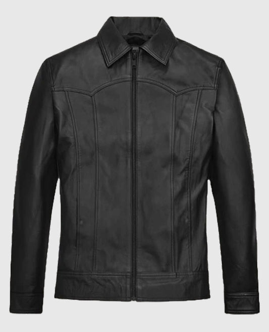 David Beckham Leather Black Jacket