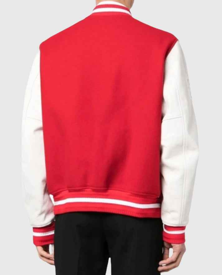 GIVENCHY Red Varsity Zip-up Jacket