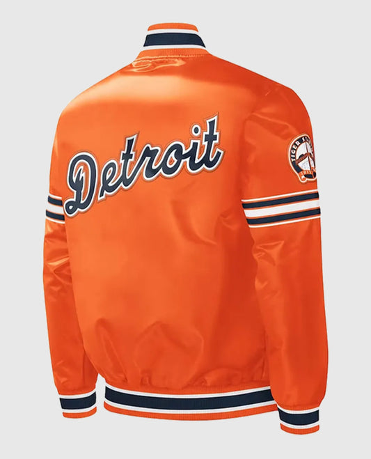 Slider Detroit Tigers Orange Varsity Jacket