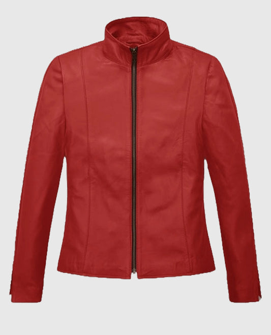 Whitney Houston Red Leather Jacket