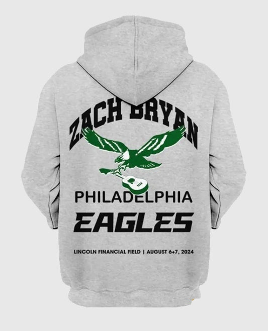 Zach Bryan Grey Eagles Hoodie