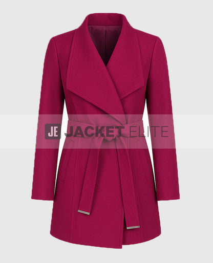 The Christmas Quest 2024 Lacey Chabert Wool Coat