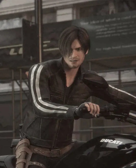 Leon Kennedy in This Resident Evil Leather Jacket