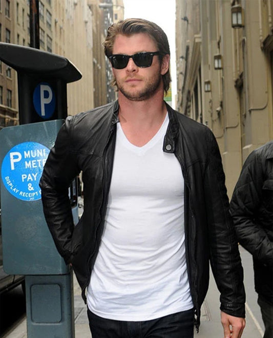 Chris Hemsworth Big Apple Black Leather Jacket