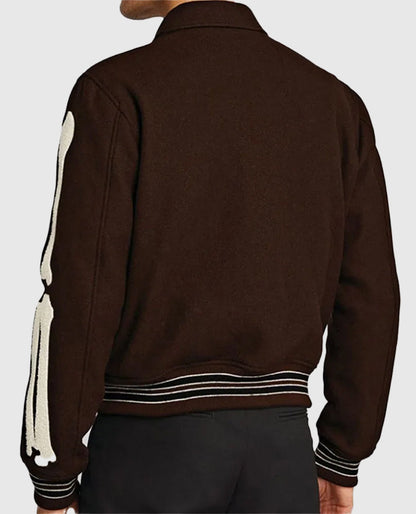 Amiri Bones Letterman Wool Jacket