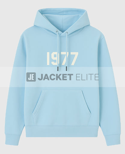 1977 Essentials Light Blue Unisex Fleece Hoodie