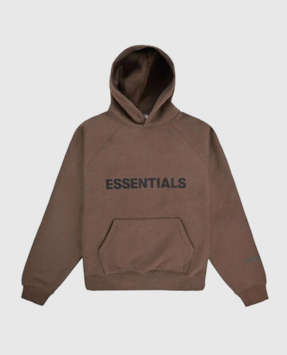 Fear Of God Essentials Brown Hoodie
