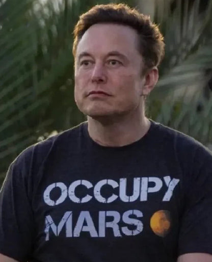 Elon Musk Occupy Mars Black T-Shirt