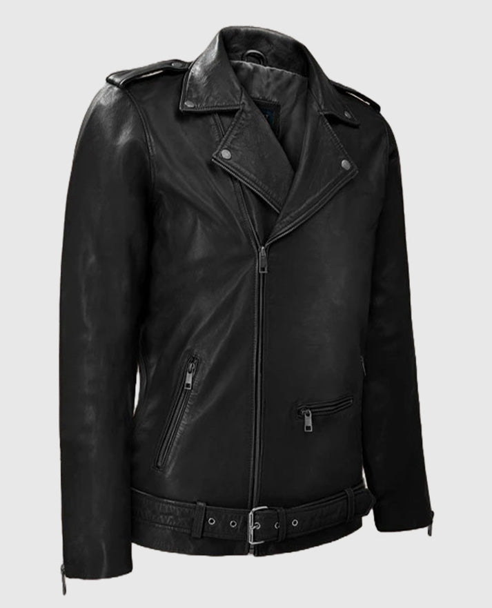 Men's Riding Rutland Leather Jacket in Black