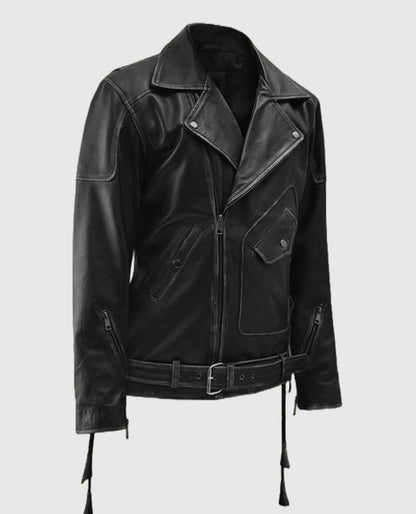 Men's Leather Street Style Biker Jacket