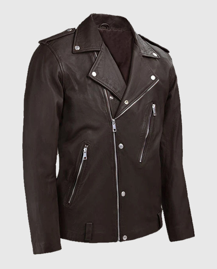 Men's Brown Beast Leather Biker Jacket
