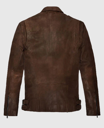 Men's Rider Falcon Spanish Brown Leather Jacket