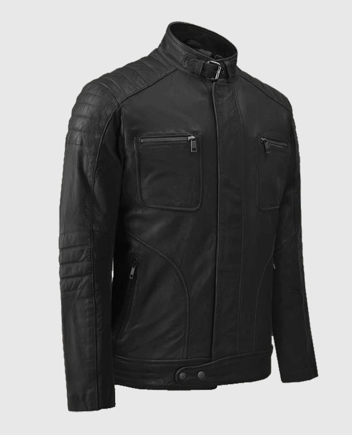 Men's Firefly Biker Black Leather Jacket