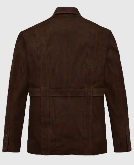 Safari Dune Suede Leather Blazer For Men