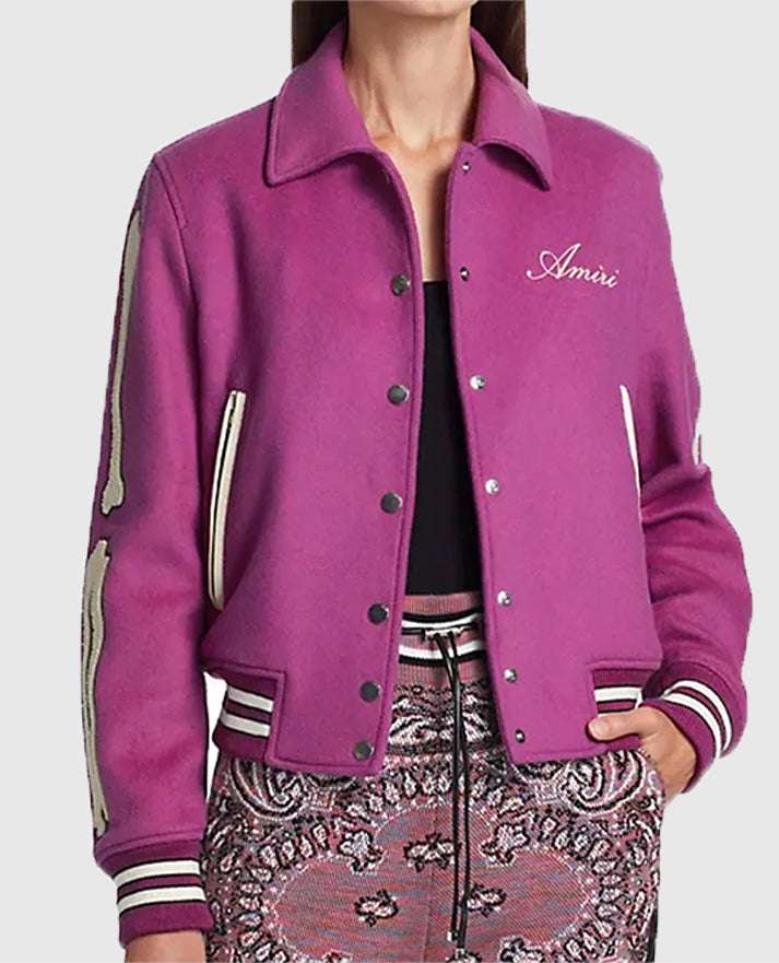Amiri Bones Letterman Wool Jacket