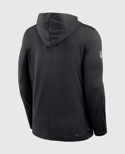 Detroit Lions Sideline Performance Long Sleeve Hoodie T-Shirt