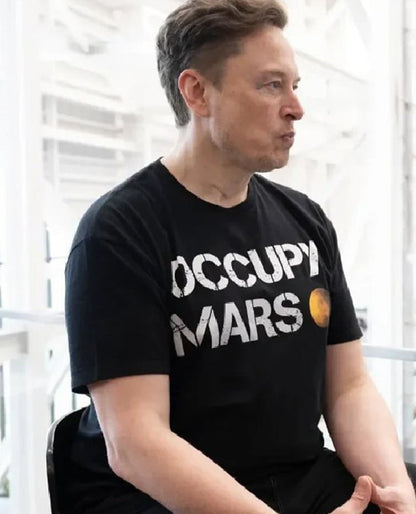 Elon Musk Occupy Mars Black T-Shirt