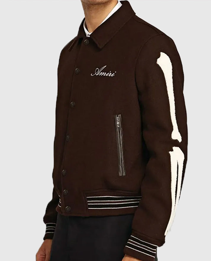 Amiri Bones Letterman Wool Jacket