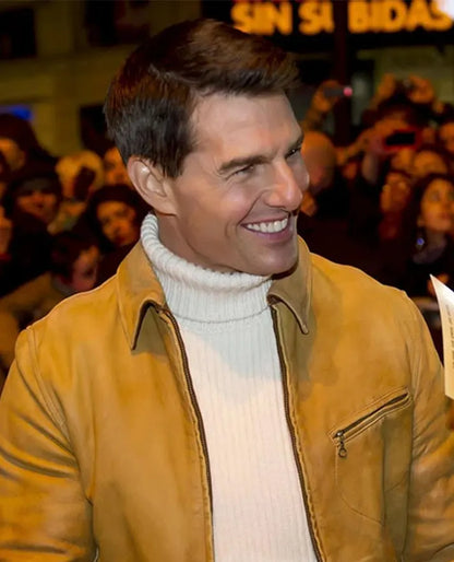 Tom Cruise Mission Impossible 4 Premiere Leather Jacket