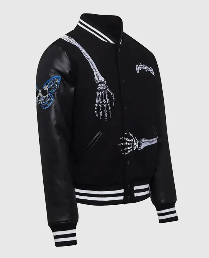 Godspeed Skull Rod Varsity Halloween Jacket