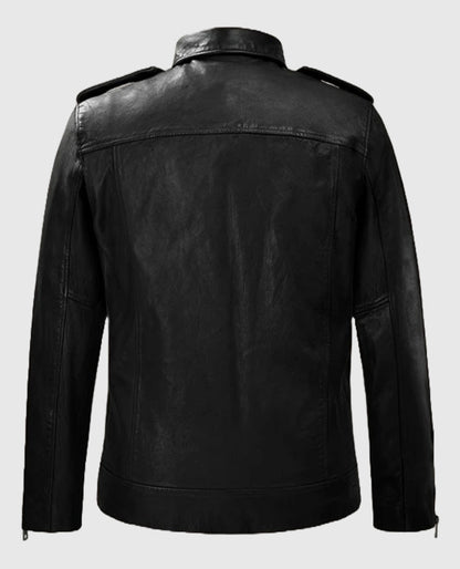Men's Riding Rutland Leather Jacket in Black