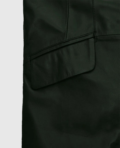 Women's Long Chelsea Leather Coat