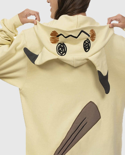 Mimikyu Themed French Terry Zip-Up Hoodie