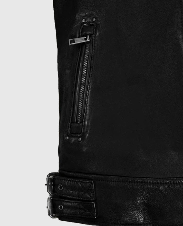 Men's Rider Falcon Leather Jacket in Black