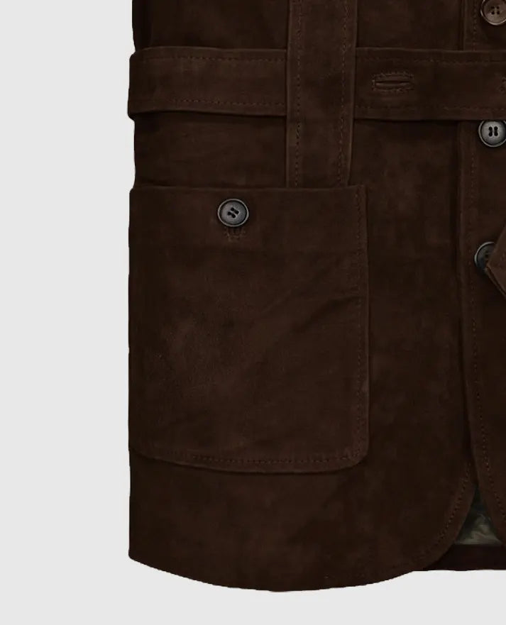 Safari Dune Suede Leather Blazer For Men