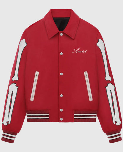 Amiri Bones Letterman Wool Jacket