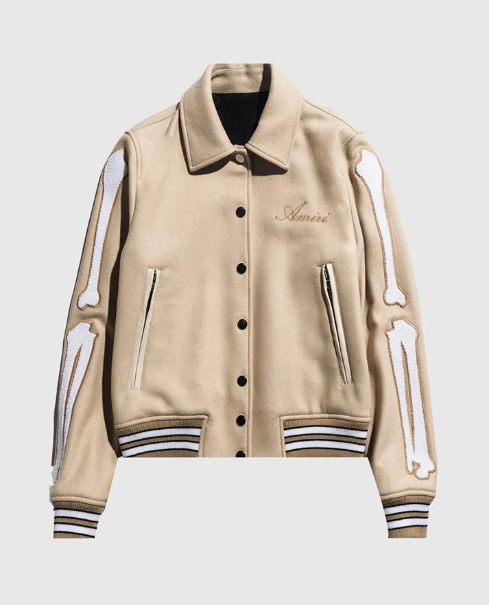 Amiri Bones Letterman Wool Jacket